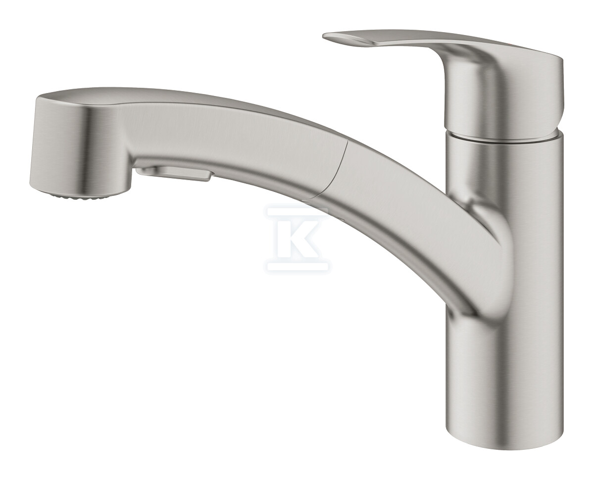 Bateria zlewozmywakowa Eurosmart jednouchwytowa chrom, głowica ceramiczna 35 mm, obracana wysoka wylewka z 2 strumieniami, kąt obrotu wylewki 90° 30305001 - obrazek 1