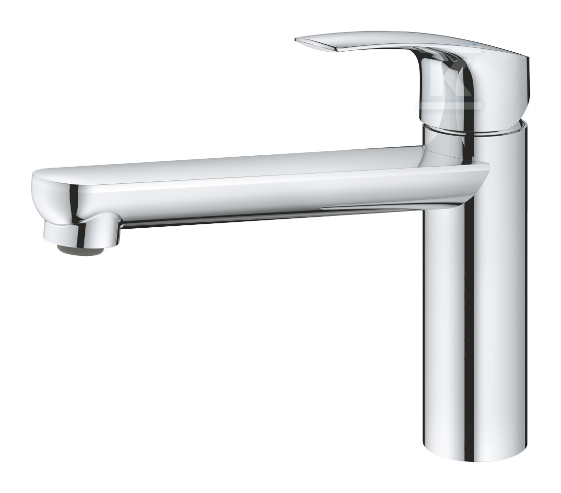 Bateria zlewozmywakowa Eurosmart jednouchwytowa, stal nierdzewna, kąt obrotu wylewki 90 ° głowica Ceramiczna 35 mm, wyciągana wylewka z przełącznikiem strumienia 30305DC1 - obrazek 1