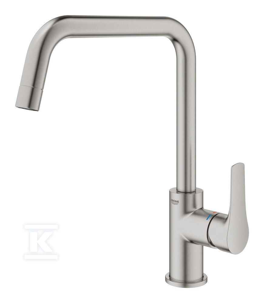 Bateria zlewozmywakowa Eurosmart jednouchwytowa, chrom, kąt obrotu wylewki 150°, głowica Ceramiczna 28 mm 30567000 - obrazek 1