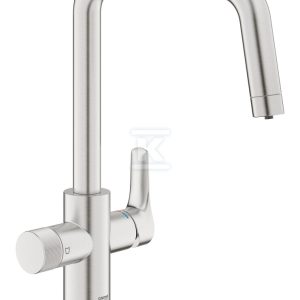 Bateria filtrująca Grohe Blue Pure Eurosmart z obracaną w zakresie 150° wylewką „U”, stal nierdzewna 30583DC0 Bateria filtrująca Grohe Blue Pure Eurosmart z obracaną w zakresie 150° wylewką „U”, stal nierdzewna 30583DC0