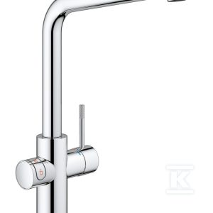 System gotujący wodę Grohe Red Duo kuchenny, chrom, bateria i bojler 4 l, dostęp do wody zwykłej i wrzątku, głowica Ceramiczna 28 mm, blokada bezpieczeństwa, kąt obrotu wylewki typu L 150° filtr w zestawie 30327001 System gotujący wodę Grohe Red Duo kuchenny, chrom, bateria i bojler 4 l, dostęp do wody zwykłej i wrzątku, głowica Ceramiczna 28 mm, blokada bezpieczeństwa, kąt obrotu wylewki typu L 150° filtr w zestawie 30327001