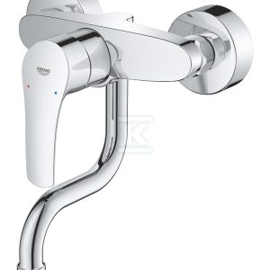 Bateria zlewozmywakowa Eurosmart jednouchwytowa do montażu ściennego, chrom, głowica ceramiczna 35 mm, kąt obrotu wylewki 360°, wysięg wylewki 216 mm, przyłącza S 31391003 Bateria zlewozmywakowa Eurosmart jednouchwytowa do montażu ściennego, chrom, głowica ceramiczna 35 mm, kąt obrotu wylewki 360°, wysięg wylewki 216 mm, przyłącza S 31391003