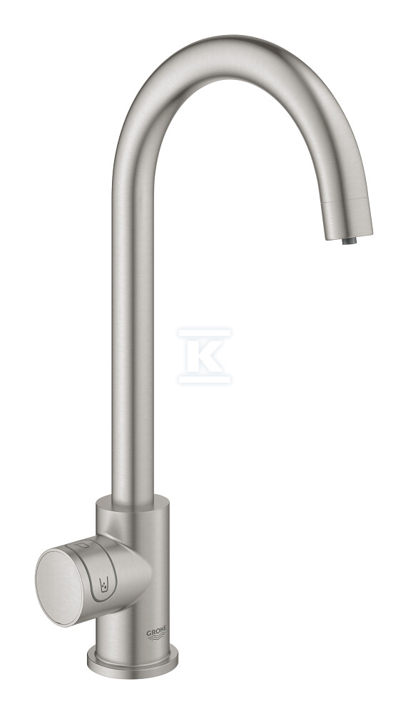 Zawór sztorcowy Mono Grohe Blue Home, stal nierdzewna, zawór sztorcowy, filtr 600 l, chłodziarka i butla CO2, dostęp tylko do wody filtrowanej / gazowanej, kąt obrotu wylewki typu C 150° moduł Buetooth 31498DC1 - obrazek 1