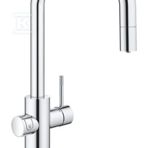 Zestaw startowy Grohe Blue Home z wylewką w kształcie U, chrom, bateria, filtr 600 l, chłodziarka i butla CO2, dostęp do wody zwykłej i filtrowanej / gazowanej, kąt obrotu wylewki 360° moduł Buetooth, głowica Ceramiczna 28 mm, wyciągana wylewka 31543000 Zestaw startowy Grohe Blue Home z wylewką w kształcie U, chrom, bateria, filtr 600 l, chłodziarka i butla CO2, dostęp do wody zwykłej i filtrowanej / gazowanej, kąt obrotu wylewki 360° moduł Buetooth, głowica Ceramiczna 28 mm, wyciągana wylewka 31543000
