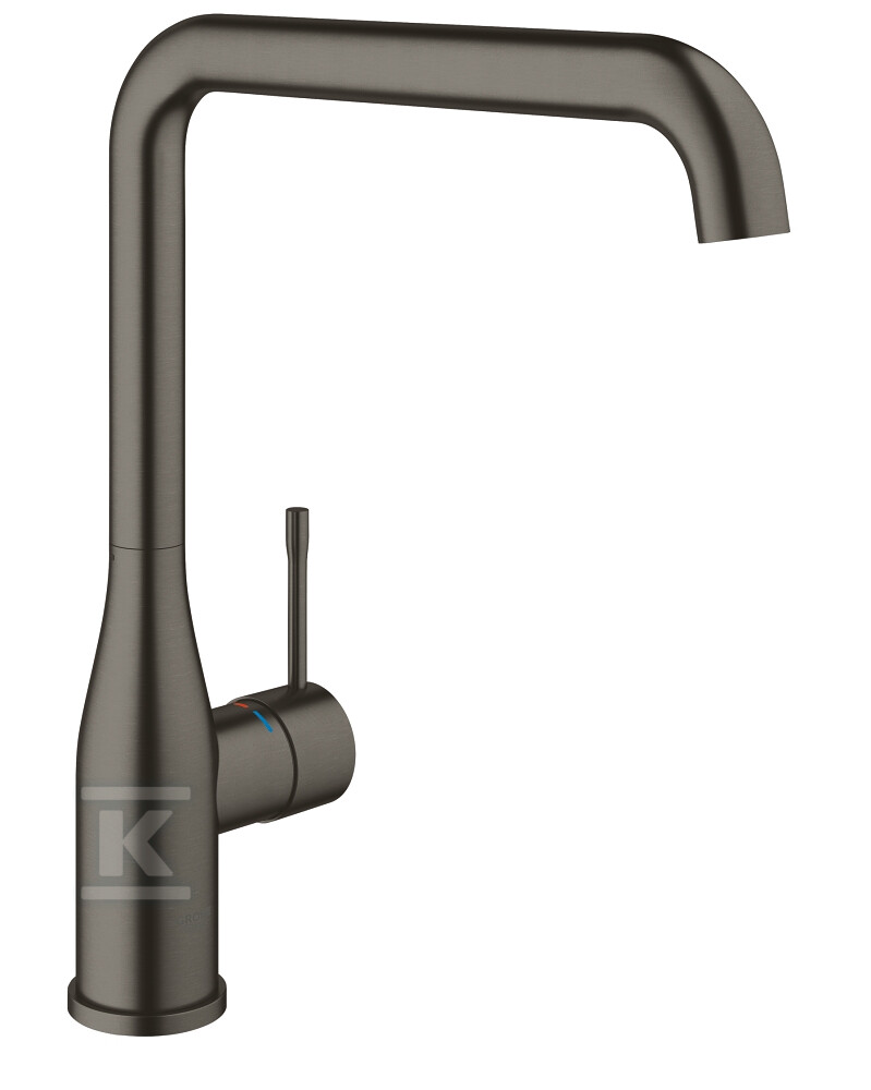 Bateria zlewozmywakowa Essence jednouchwytowa, brushed hard graphite, kąt obrotu wylewki 0° / 150° / 360°, głowica Ceramiczna 28 mm 30269AL0 - obrazek 1