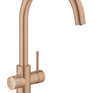 Zestaw startowy GROHE Blue Home z wylewką w kształcie C, brushed warm sunset, bateria, filtr rozmiar S, chłodziarka i butla CO2, dostęp do wody zwykłej i filtrowanej/gazowanej kąt obrotu wylewki 150°, moduł Buetooth, głowica ceramiczna 28 mm 31455DL1 Zestaw startowy GROHE Blue Home z wylewką w kształcie C, brushed warm sunset, bateria, filtr rozmiar S, chłodziarka i butla CO2, dostęp do wody zwykłej i filtrowanej/gazowanej kąt obrotu wylewki 150°, moduł Buetooth, głowica ceramiczna 28 mm 31455DL1