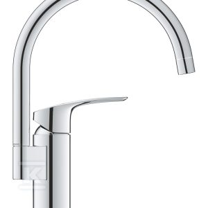 Bateria zlewozmywakowa Eurosmart jednouchwytowa do montażu ściennego, chrom, głowica ceramiczna 35 mm, kąt obrotu wylewki 360°, wysięg wylewki 244 mm, przyłącza C 32482003 Bateria zlewozmywakowa Eurosmart jednouchwytowa do montażu ściennego, chrom, głowica ceramiczna 35 mm, kąt obrotu wylewki 360°, wysięg wylewki 244 mm, przyłącza C 32482003