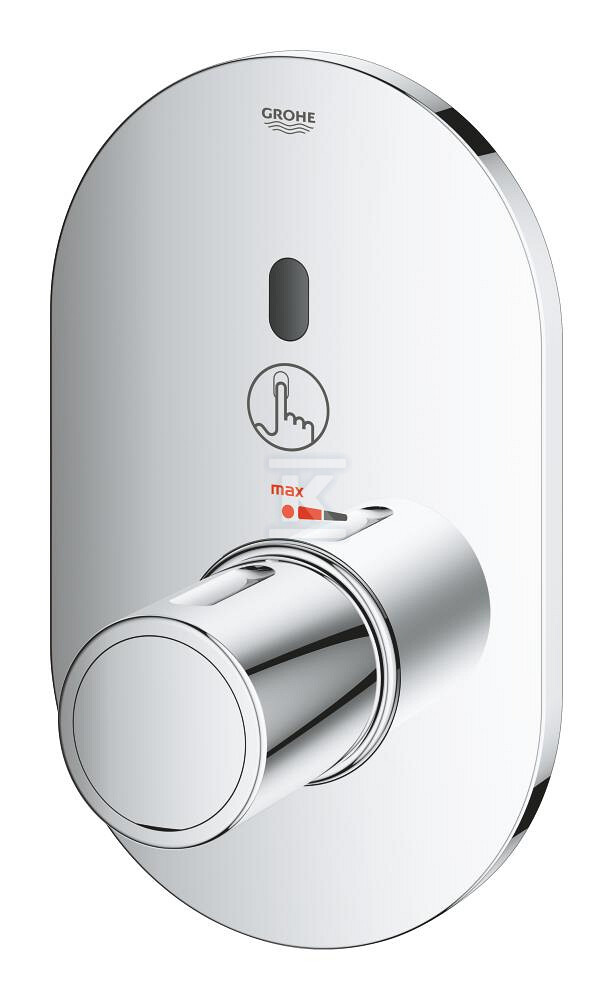 Bateria prysznicowa Grohe Eurosmart Cosmopolitan E Special elektroniczna na podczerwień, chrom, montaż ścienny podtynkowy, blokada temperatury, metalowe uchwyty 36456000 - obrazek 1