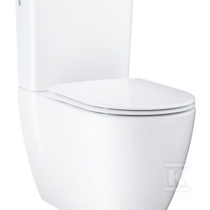 Miska WC Essence kompaktowa stojąca, biel alpejska, bez kołnierza, 667 mm 3957200H Miska WC Essence kompaktowa stojąca, biel alpejska, bez kołnierza, 667 mm 3957200H