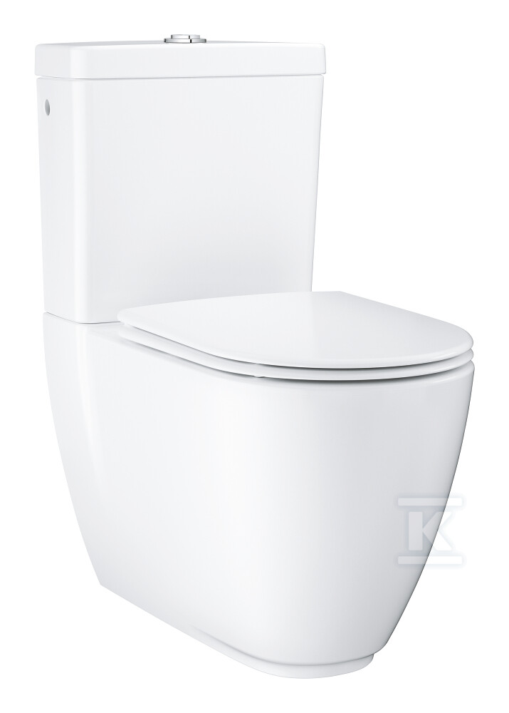 Miska WC Essence kompaktowa stojąca, biel alpejska, bez kołnierza, 667 mm 3957200H - obrazek 1