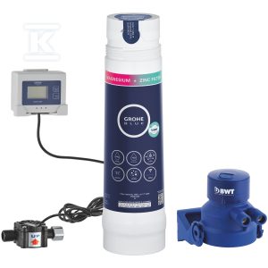 Zestaw startowy z filtrem Magnez+Cynk, wydajność 400 l Grohe Blue 40875000 Zestaw startowy z filtrem Magnez+Cynk, wydajność 400 l Grohe Blue 40875000