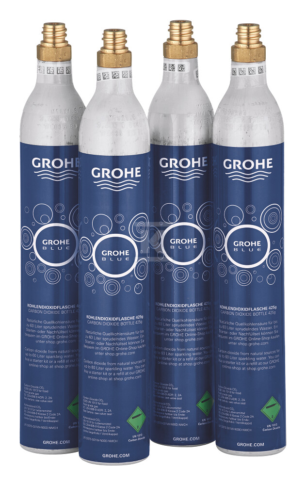 Zestaw startowy butli CO2, 4x425 g. Grohe Blue 40422000 - obrazek 1
