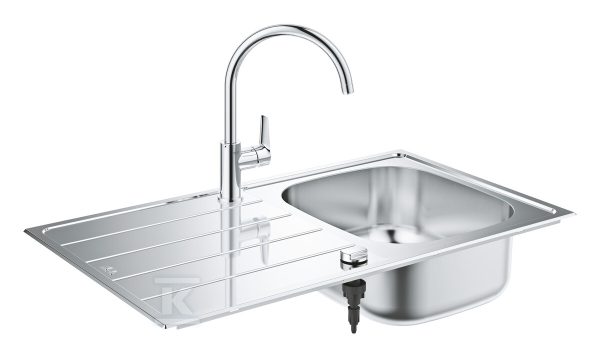 Zlewozmywak K200 z baterią kuchenną BauEdge, chrom 31562SD1