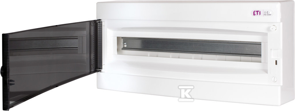 Obudowa natynkowa 1 rząd 24 mod. drzwi transparentne ECT 1x24PT-s 001100282 - obrazek 1