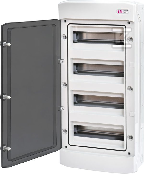 Obudowa natynkowa 48 mod, IP-65 drzwi transparentne, (N-dzielona) ECH-48PT-S 001100306