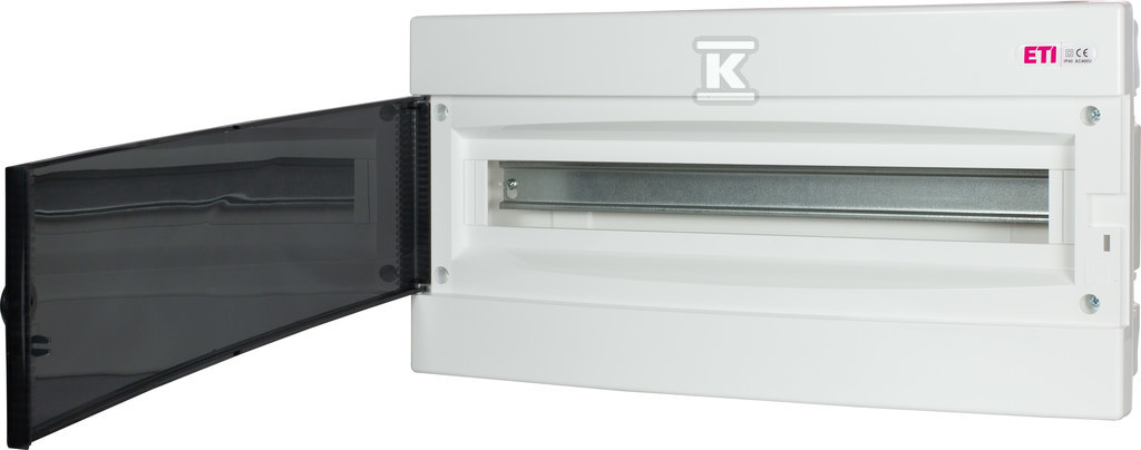 Obudowa podtynkowa 1 rząd 24 mod. drzwi transparentne ECM 1x24PT-s 001100407 - obrazek 1