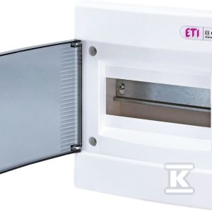 Rozdzielnica podtynkowa 8 modułów IP40 drzwi transparentne ECM8PT 001101010 Rozdzielnica podtynkowa 8 modułów IP40 drzwi transparentne ECM8PT 001101010