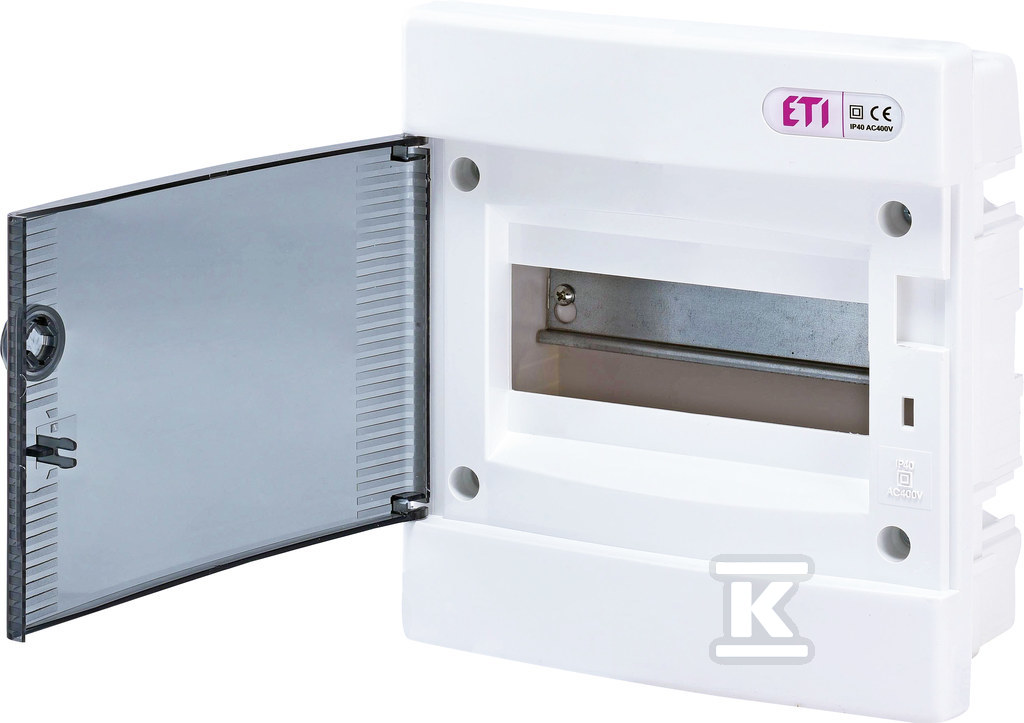 Rozdzielnica podtynkowa 8 modułów IP40 drzwi transparentne ECM8PT 001101010 - obrazek 1