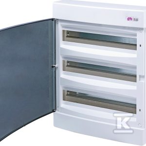Obudowa natynkowa 3 rzędy po 18 mod. drzwi transparentne ECT 3X18PT-S 001101042 Obudowa natynkowa 3 rzędy po 18 mod. drzwi transparentne ECT 3X18PT-S 001101042