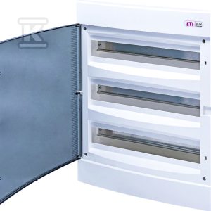 Obudowa podtynkowa 3 rzędy po 18 mod. drzwi transparentne ECM 3X18PT-S 001101097 Obudowa podtynkowa 3 rzędy po 18 mod. drzwi transparentne ECM 3X18PT-S 001101097