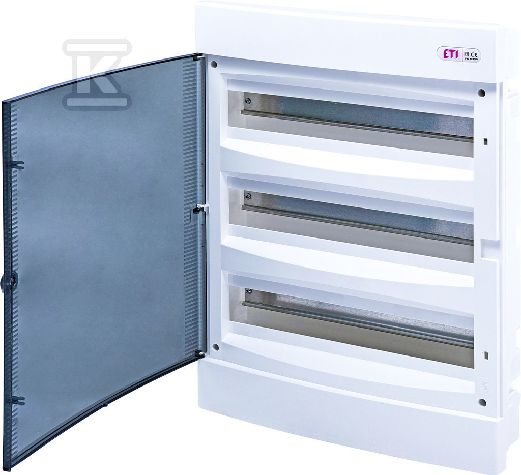 Obudowa podtynkowa 3 rzędy po 18 mod. drzwi transparentne ECM 3X18PT-S 001101097 - obrazek 1