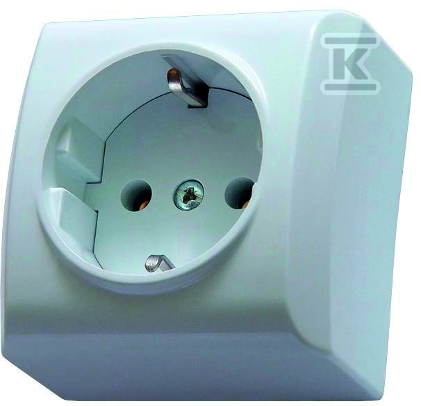 Gniazdko schuko 230V z zestawem montażowym EGN-1BS/00 001101368 - obrazek 1