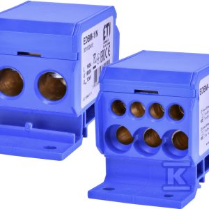 Blok rozdzielczy 160A (2×4-50mm2/3×2,5-25mm2+4×2,5-16mm2) niebieski EDBM-1/N 001102410 Blok rozdzielczy 160A (2×4-50mm2/3×2,5-25mm2+4×2,5-16mm2) niebieski EDBM-1/N 001102410