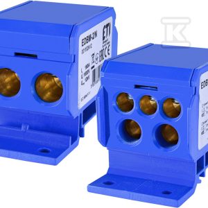 Blok rozdzielczy 160A (2×4-50mm2/2×4-35mm2+3×2,5-25mm2) niebieski EDBM-2/N 001102412 Blok rozdzielczy 160A (2×4-50mm2/2×4-35mm2+3×2,5-25mm2) niebieski EDBM-2/N 001102412