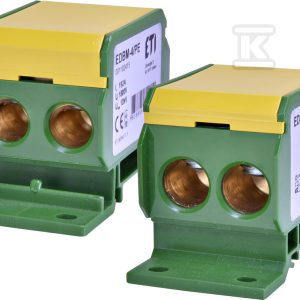 Blok rozdzielczy 192A (2×4-70mm2)/2×4-70mm2) żółto-zielony EDBM-4/PE 001102415 Blok rozdzielczy 192A (2×4-70mm2)/2×4-70mm2) żółto-zielony EDBM-4/PE 001102415
