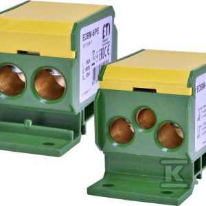Blok rozdzielczy 192A (2×4-70mm2/2×4-50mm2+1×2,5-25mm2) żółto-zielona EDBM-6/PE 001102417 Blok rozdzielczy 192A (2×4-70mm2/2×4-50mm2+1×2,5-25mm2) żółto-zielona EDBM-6/PE 001102417