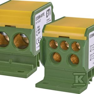 Blok rozdzielczy 192A(2×4-70mm2/2×4-35mm2+3×2,5-25mm2) żółto-zielona EDBM-8/PE 001102427 Blok rozdzielczy 192A(2×4-70mm2/2×4-35mm2+3×2,5-25mm2) żółto-zielona EDBM-8/PE 001102427