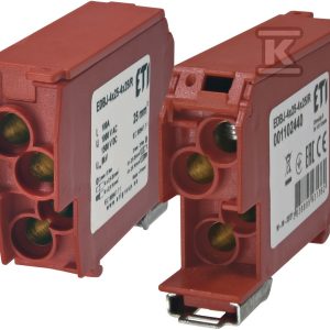 Blok rozdzielczy 100A (4×1,5-25mm2-4×1,5-25mm2) czerwony EDBJ-4X25-4X25/R 001102440 Blok rozdzielczy 100A (4×1,5-25mm2-4×1,5-25mm2) czerwony EDBJ-4X25-4X25/R 001102440
