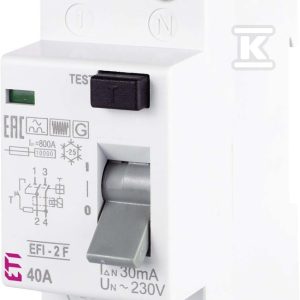 Wyłącznik różnicowoprądowy Typ F EFI-2 F 40/0.03 002062528 Wyłącznik różnicowoprądowy Typ F EFI-2 F 40/0.03 002062528