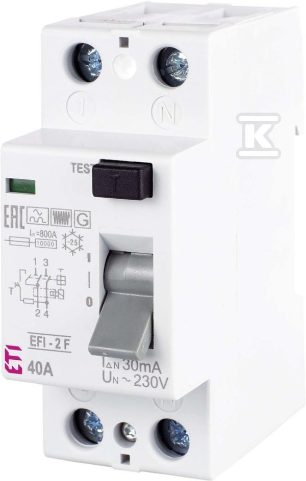 Wyłącznik różnicowoprądowy Typ F EFI-2 F 40/0.03 002062528