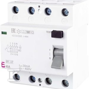 Wyłącznik różnicowoprądowy Typ F EFI-4 F 40/0.03 002062529 Wyłącznik różnicowoprądowy Typ F EFI-4 F 40/0.03 002062529