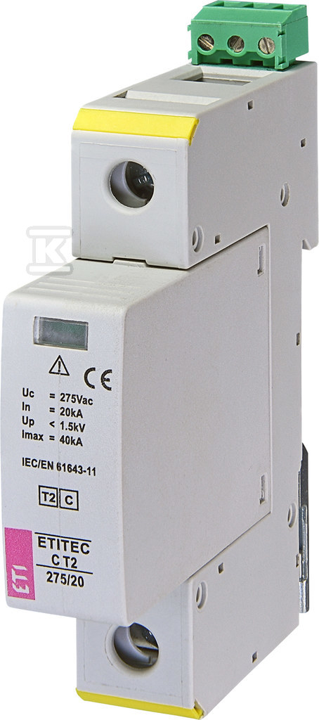 Ogranicznik przepięć T2 (C) ETITEC C T2 275/20 1+0 RC 002440394 - obrazek 1