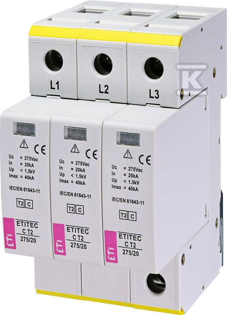 Ogranicznik przepięć T2 (C) ETITEC C T2 275/20 3+0 002440399 - obrazek 1