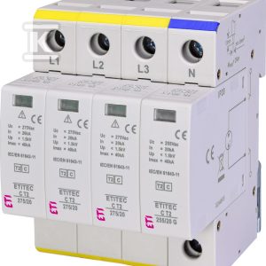Ogranicznik przepięć T2 (C) ETITEC C T2 275/20 3+1 002440403 Ogranicznik przepięć T2 (C) ETITEC C T2 275/20 3+1 002440403