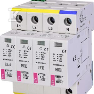 Ogranicznik przepięć T2 (C) ETITEC C T2 275/20 3+1 RC 002440404 Ogranicznik przepięć T2 (C) ETITEC C T2 275/20 3+1 RC 002440404