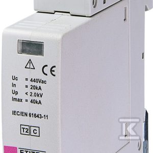 Ogranicznik przepięć T2 (C) ETITEC C T2 440/20 1+0 002440405 Ogranicznik przepięć T2 (C) ETITEC C T2 440/20 1+0 002440405