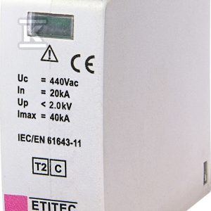 Moduł wymienny ogranicznika przepięć T2 (C) MOD.ETITEC C T2 440/20 002440415 Moduł wymienny ogranicznika przepięć T2 (C) MOD.ETITEC C T2 440/20 002440415