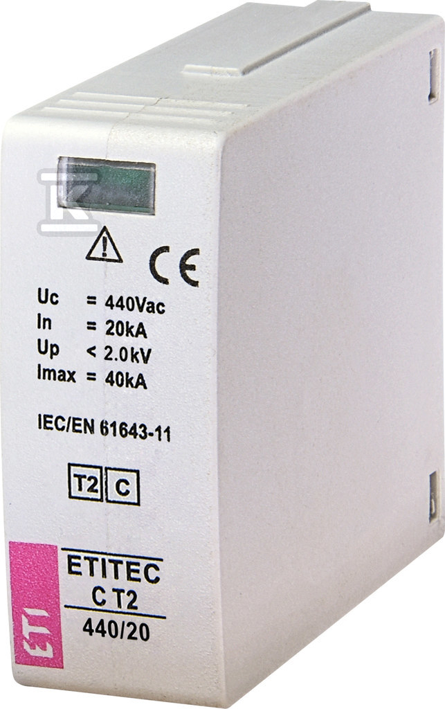 Moduł wymienny ogranicznika przepięć T2 (C) MOD.ETITEC C T2 440/20 002440415 - obrazek 1