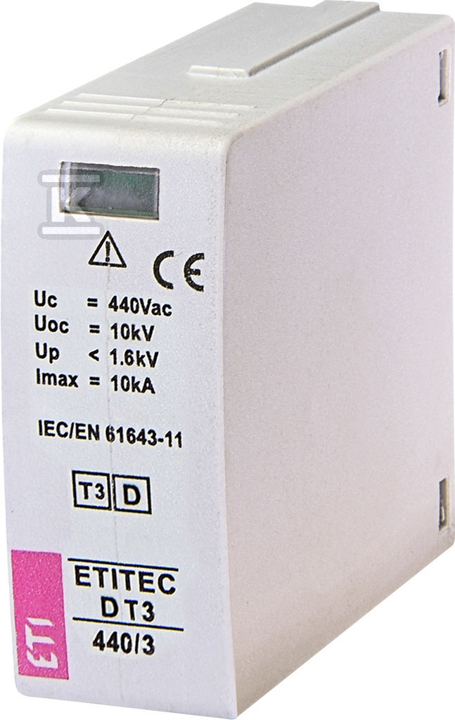 Moduł wymienny ogranicznika przepięć T3 (D) MOD.ETITEC D T3 440/3 002440422 - obrazek 1