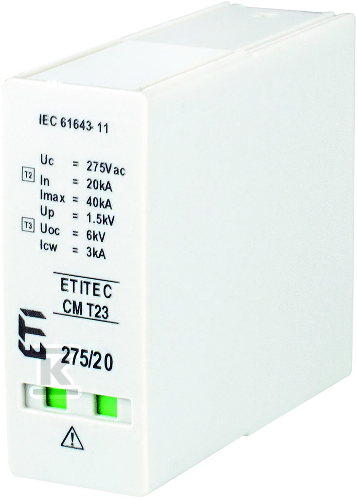 Moduł wymienny ogranicznika przepięćETITEC CM T23 275/20 002440658 - obrazek 1