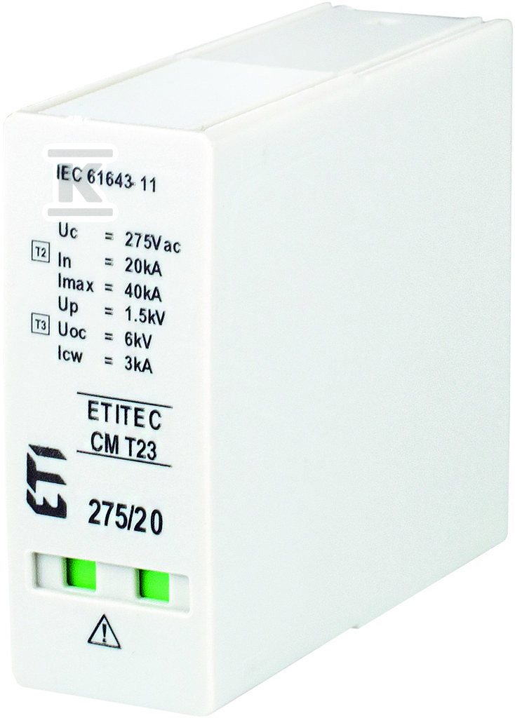 Moduł wymienny ogranicznika przepięćETITEC CM T23 275/20 G 002440659 - obrazek 1