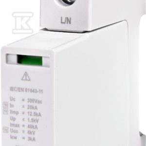 Modułowy ogranicznik przepięć ETITEC ML T123 300/12,5 1+0 RC 002440662 Modułowy ogranicznik przepięć ETITEC ML T123 300/12,5 1+0 RC 002440662