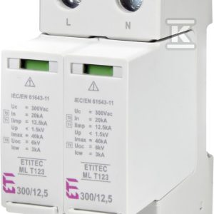Modułowy ogranicznik przepięć ETITEC ML T123 300/12,5 2+0 RC 002440664 Modułowy ogranicznik przepięć ETITEC ML T123 300/12,5 2+0 RC 002440664