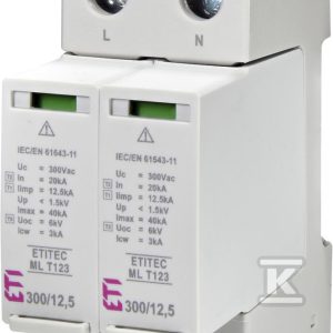 Modułowy ogranicznik przepięć ETITEC ML T123 300/12,5 1+1 002440669 Modułowy ogranicznik przepięć ETITEC ML T123 300/12,5 1+1 002440669