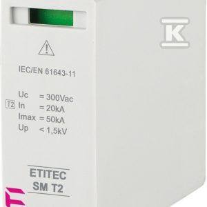 Moduł wymienny ogranicznika przepięć T2 (C) MOD. ETITEC SM T2 300/20 002440756 Moduł wymienny ogranicznika przepięć T2 (C) MOD. ETITEC SM T2 300/20 002440756