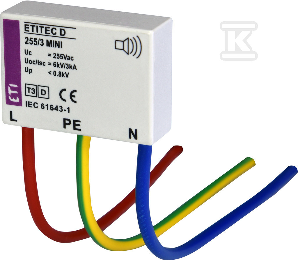 Moduł ogranicznika przepięć T3 (D) ETITEC D 255/3 MINI 002441632 - obrazek 1